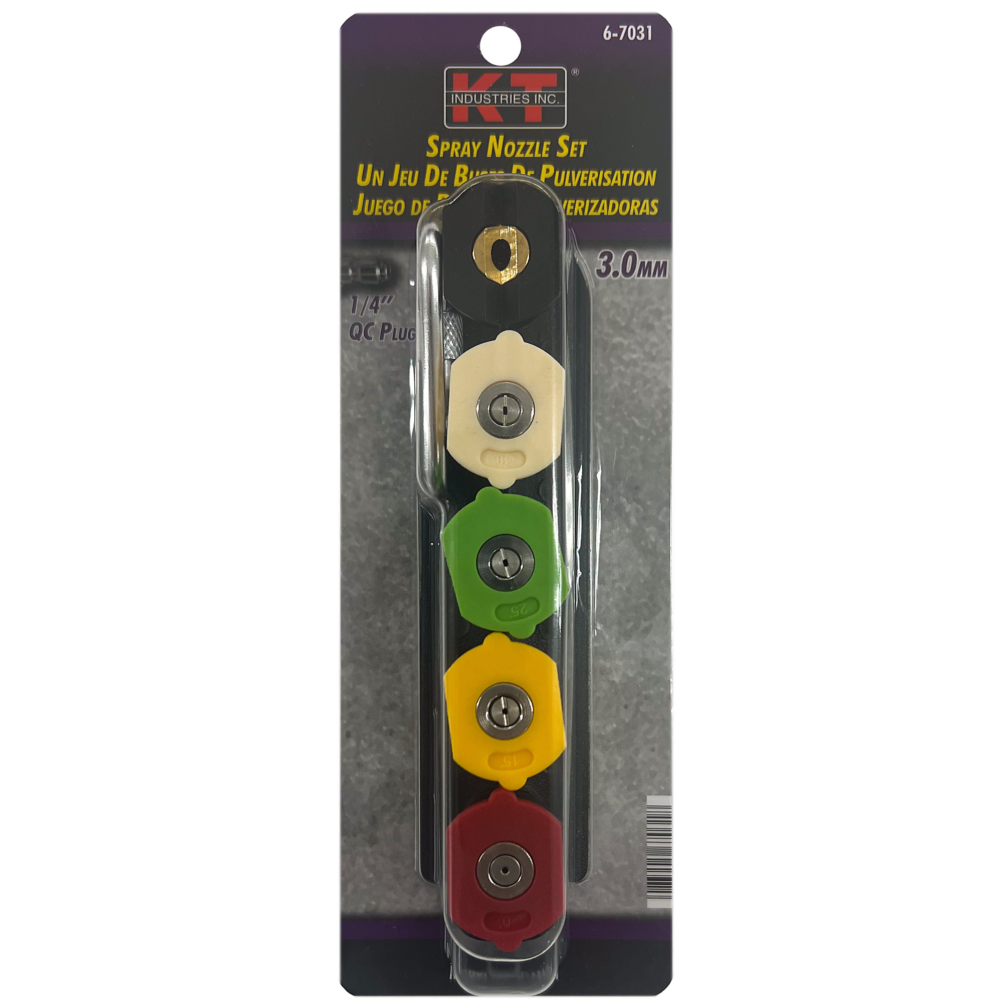 K-T Industries Spray Nozzle Holder Magnet Set — 5-Piece, 3.0mm, Quick Connect, Model# 6-7031